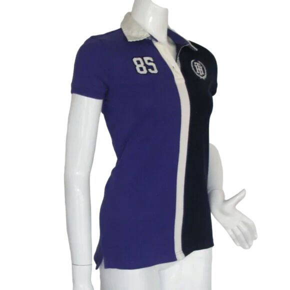 TOMMY HILFIGER Polo Shirt, S, Purple, Embroidered - Picture 3 of 12